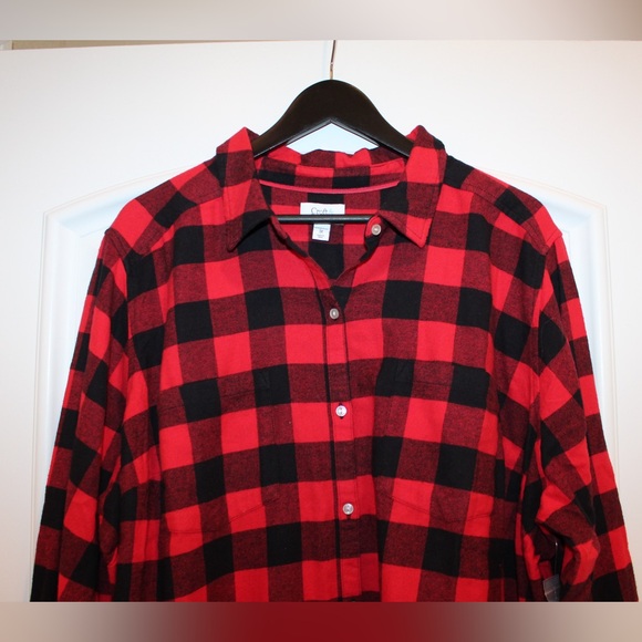 Croft & Barrow Buffalo plaid flannel shirt (women’s 3X) (NWT) - Picture 2 of 10